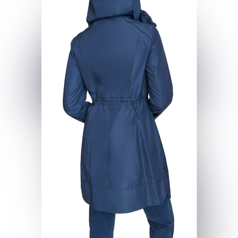 COLE HAAN 'Travel Package' Hooded Rain Jacket in Indigo - Picture 5 of 16